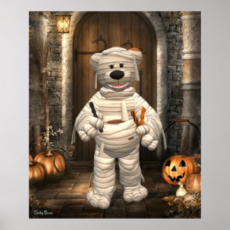 Dinky Bears Little Trick or Treat Mummy print