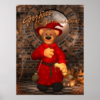 Dinky Bears Little Trick or Treat Wizard print