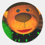 Dinky Bears Little Witch Round Sticker