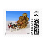 Dinky Bears on Dog Sled Stamp