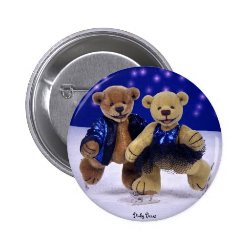 Dinky Bears on Ice Pinback Buttons