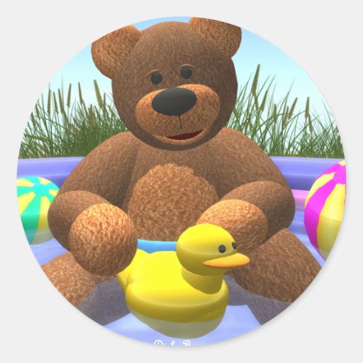 Dinky Bears Pool Fun Stickers