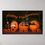 Dinky Bears Pumpkin-Train Posters