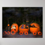 Dinky Bears Pumpkin-Train Print