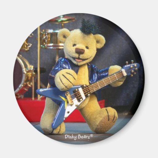 Dinky Bears: Rock star Refrigerator Magnets