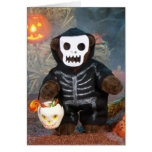 Dinky Bears Skeleton & Witch Card
