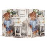 Dinky Bears Watercolor - Reading Bear binders