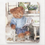 Dinky Bears Watercolor - Reading Bear Mouse Pads