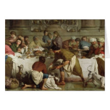 Dinner at the House of Simon, 1737 Greeting Card