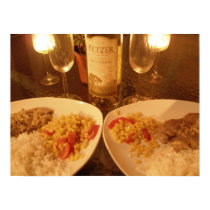 Dinner by candle light posters