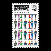 Dinner Guests Postage Stamps stamps