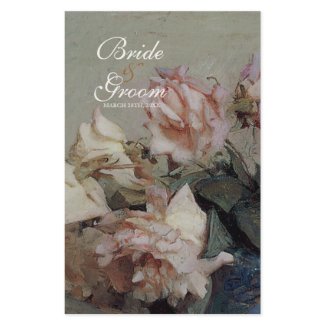 Dinner Menu Card - Impressionist Cream Pink Roses flyer