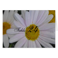 dinner table guests card, daisy flower