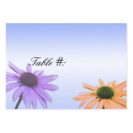 dinner table number card,daisy flower business card template
