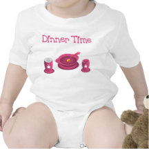 Dinner Time for girls Tshirts