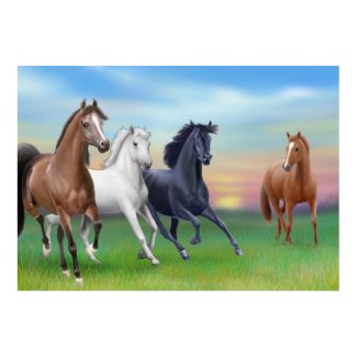 Dinnertime on the Farm Poster print