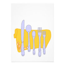 Dinnerware Cooking Design Template invitations