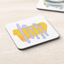 Dinnerware Cooking Design Template cork coasters