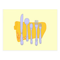 Dinnerware Cooking Design Template postcards