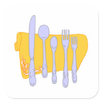 Dinnerware Cooking Design Template stickers
