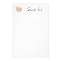Dinnerware Lined Grocery List Stationery stationery