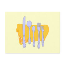 Dinnerware Recipe Card Template Postcard