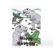 dino2, Happy Birthday Greeting Card