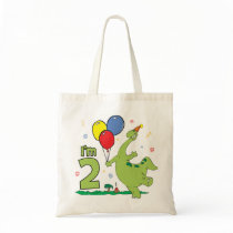 Dino 2nd Birthday Canvas Bag