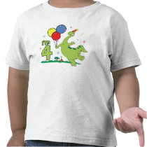Dino 4th Birthday T-shirt