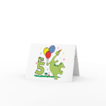 Dino 5th Birthday Invitation cards