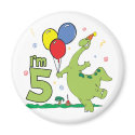 Dino 5th Birthday magnets by Kewlkids Dino 5th Birthday magnets