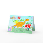 Dino Congratulations New Home Cut Fold Craft Card