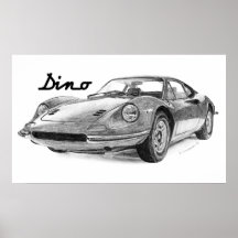 Dino drawing posters