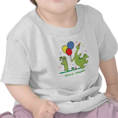 Dino First Birthday Personalized Tshirts