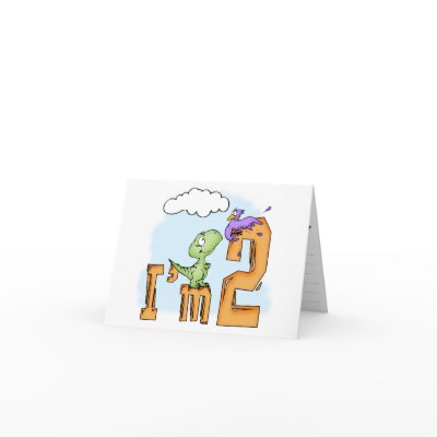 Dino Fun 2nd Birthday Invitation card
