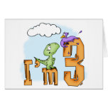 Dino Fun 3rd Birthday Invitation Greeting Cards