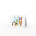 Dino Fun 4th Birthday Invitation cards by Kewlkids Dino Fun 4th Birthday Invitation cards
