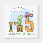 Dino Fun 5th Birthday Fridge Magnets