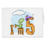 Dino Fun 5th Birthday Invitation Greeting Cards