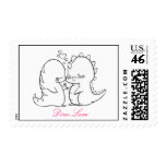 Dino Love Valentine Day Stamp