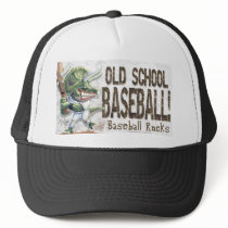 Dino Old School Baseball! Hat by fantasybaseball Dino Old School Baseball! Hat