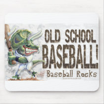 Dino Old School Baseball! Mousepad by fantasybaseball Dino Old School Baseball! Mousepad