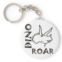 Dino Roar Triceratops Keychain