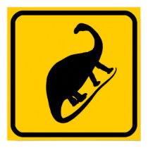 Dino Xing Sign Poster posters