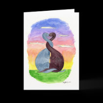 Dinos in Love:  Valentine's Day Card cards