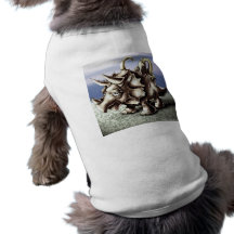 Dinosaur4 Triceratops Doggie Tshirt