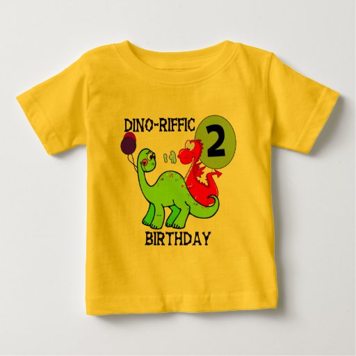 Dinosaur 2nd Birthday T-shirts And Gifts 