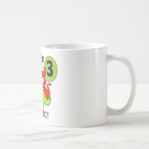 Dinosaur 3rd Birthday Tshirts and Gifts Coffee Mugs