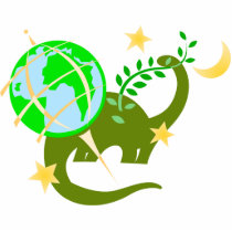 Dinosaur and globe photo sculptures by doonidesigns Dinosaur and globe photo sculptures