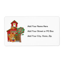Dinosaur at School t-shirts and Gifts labels